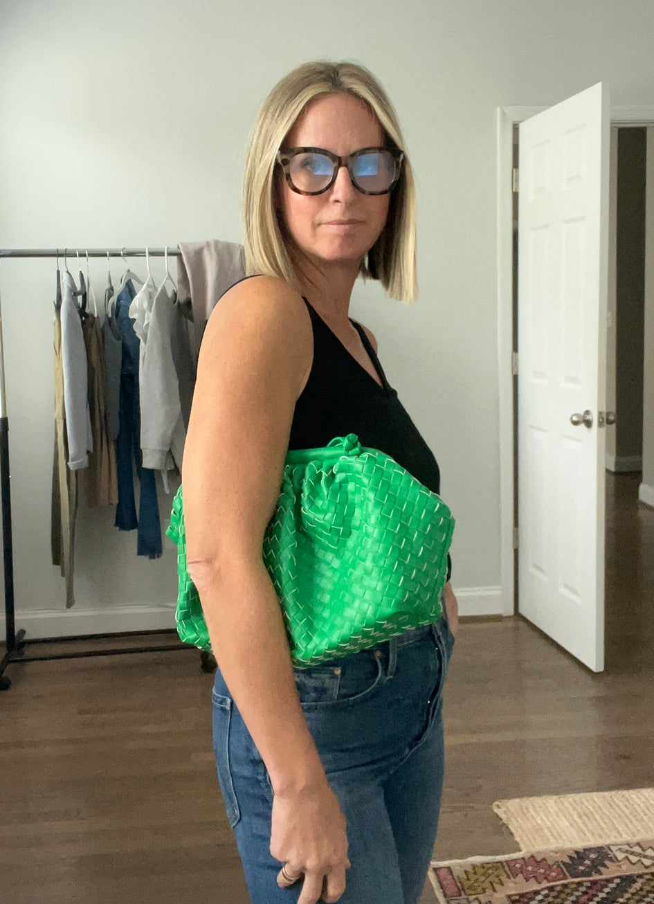 Momma Green Woven Bag