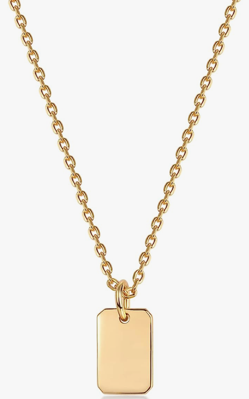 Mini Gold Tag Necklace