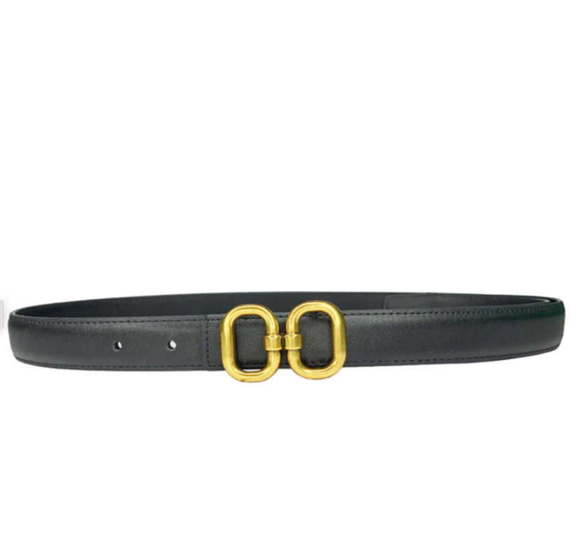 Double Oval Linked Belt - Black