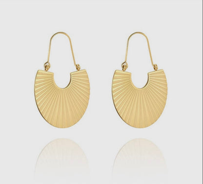 Gold Fan Earrings