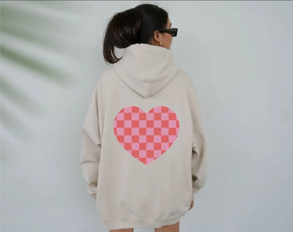 Checkered Heart Hoodie