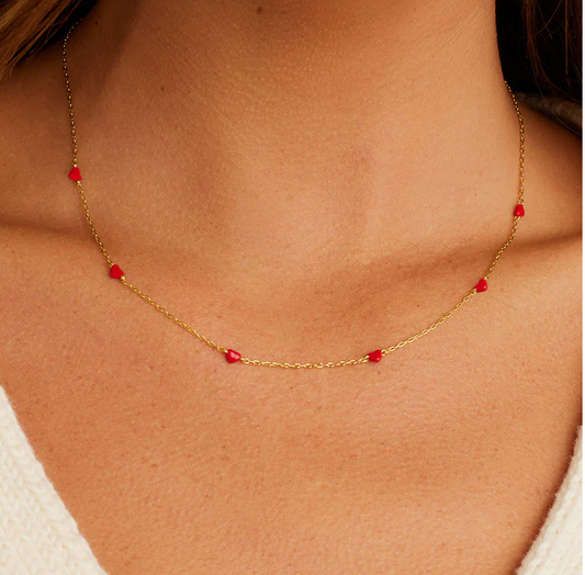 Red Hearts Necklace