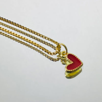 Small Heart Enamel Necklace