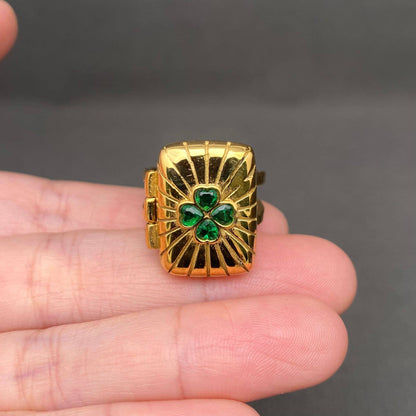 Clover Locket 18K Gold Plated