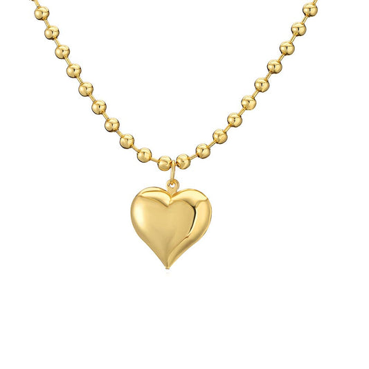 Heart Beaded Gold Filled Necklace